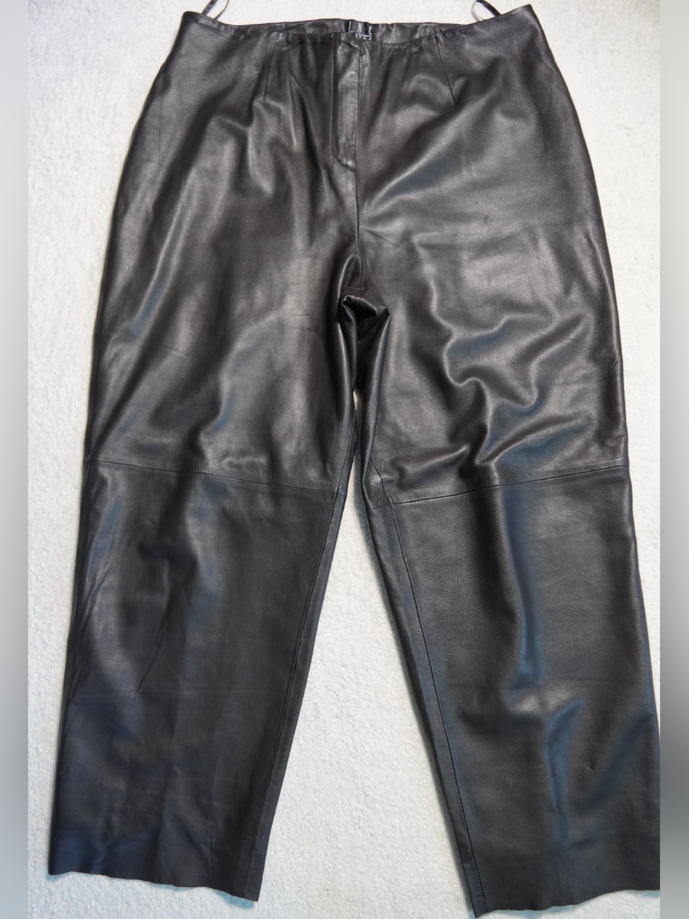 I.N.C. Black Genuine Leather women's lined Pants size 16